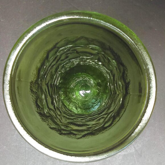 Vintage E.O Brody Co. Green Crinkle Texture Glass Vase 9-3/4" Tall - Picture 9 of 9